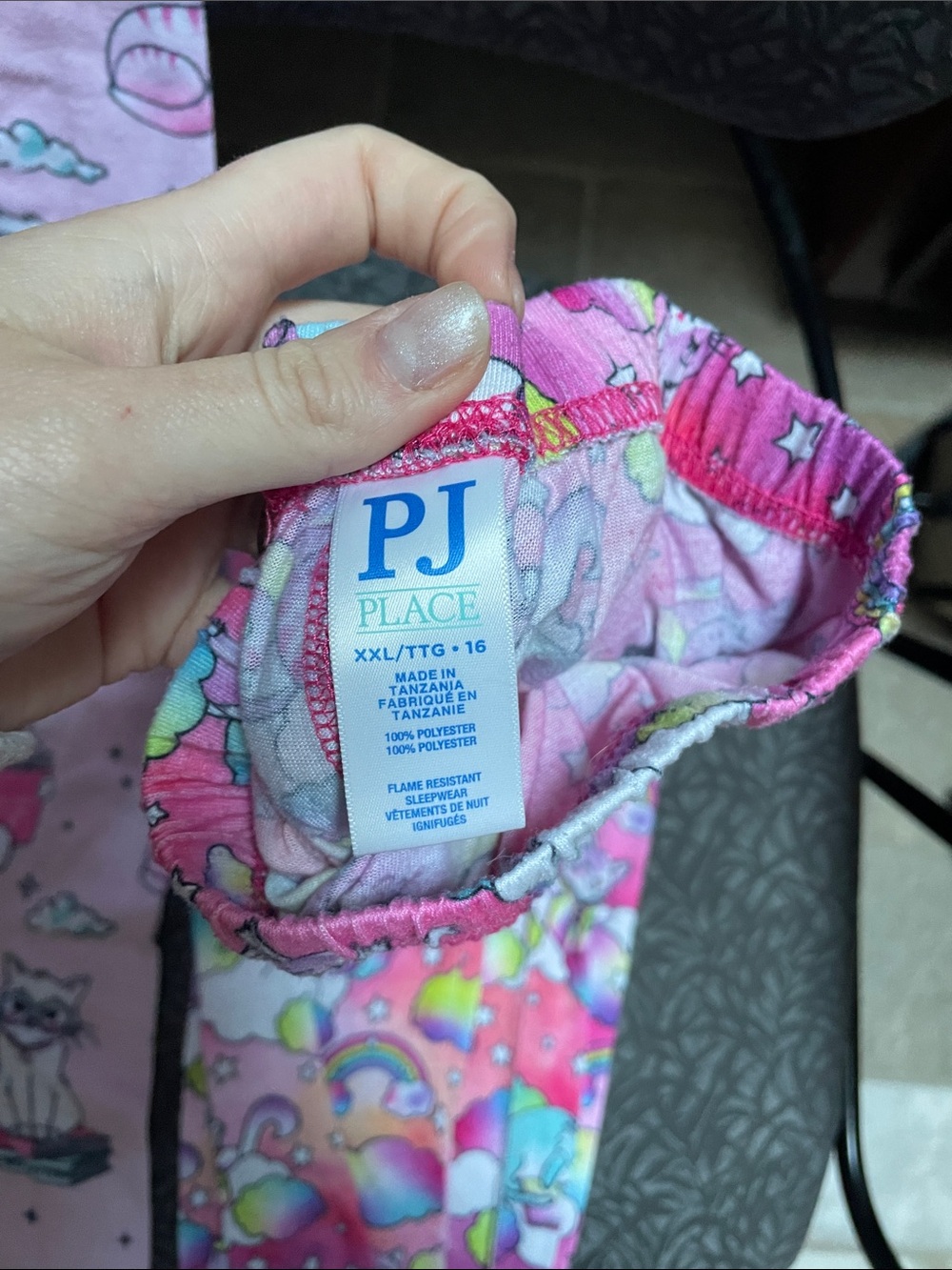 Girls' Pink Cat & Rainbow Pajama Pants - Cozy Sleepwear - Picture 4 of 5